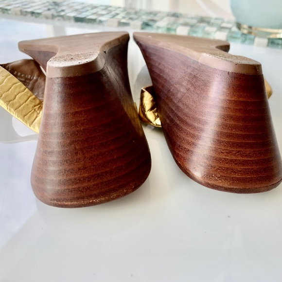 Tory Burch Gold Wedge Sandals - Picture 3 of 6